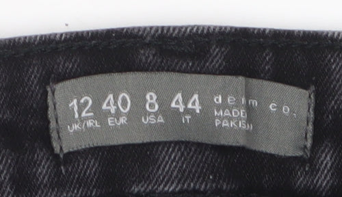 Denim Co. Women's Black Flared Denim Jeans Size 12