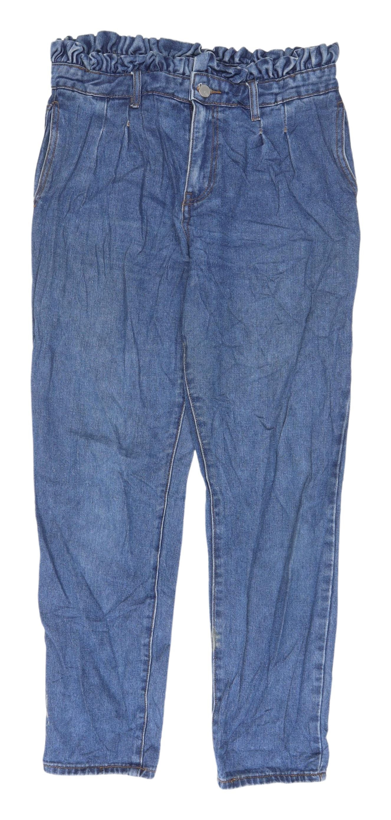 Redial Women's Blue Paperbag Jeans, Size 12