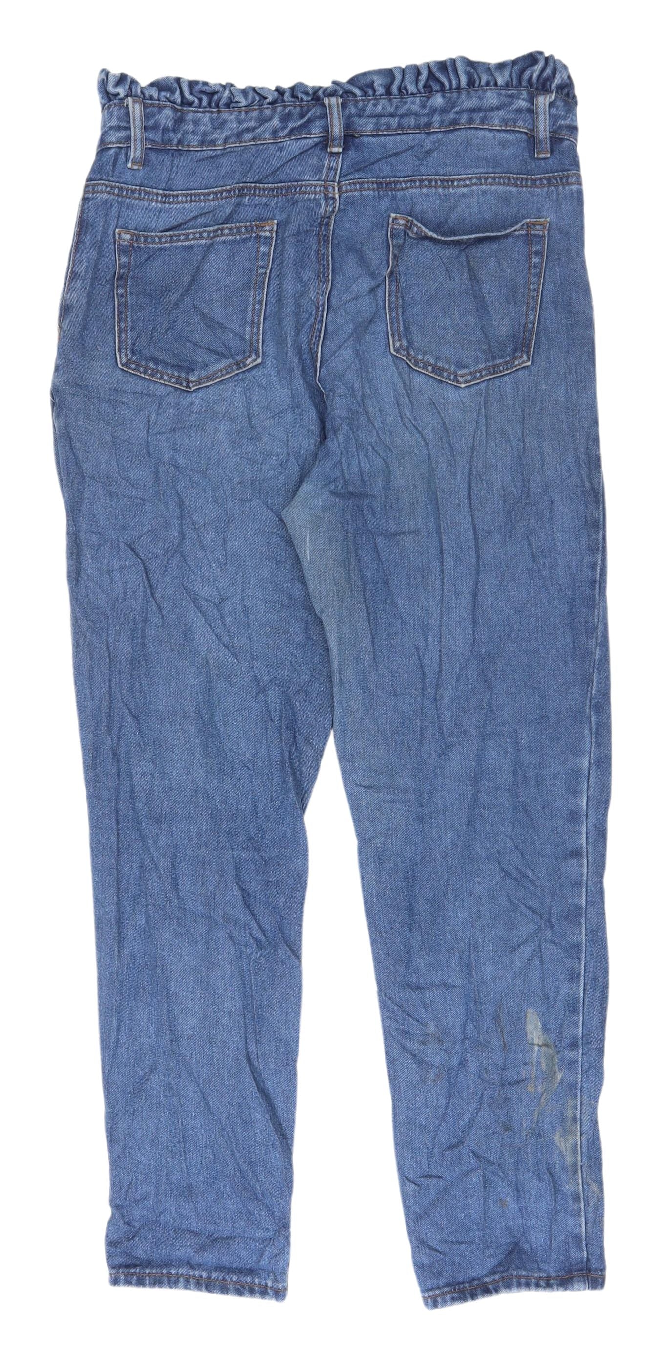 Redial Women's Blue Paperbag Jeans, Size 12