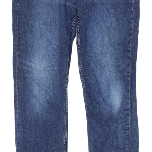 Crew Clothing Men's Blue Straight Denim Jeans Size 34