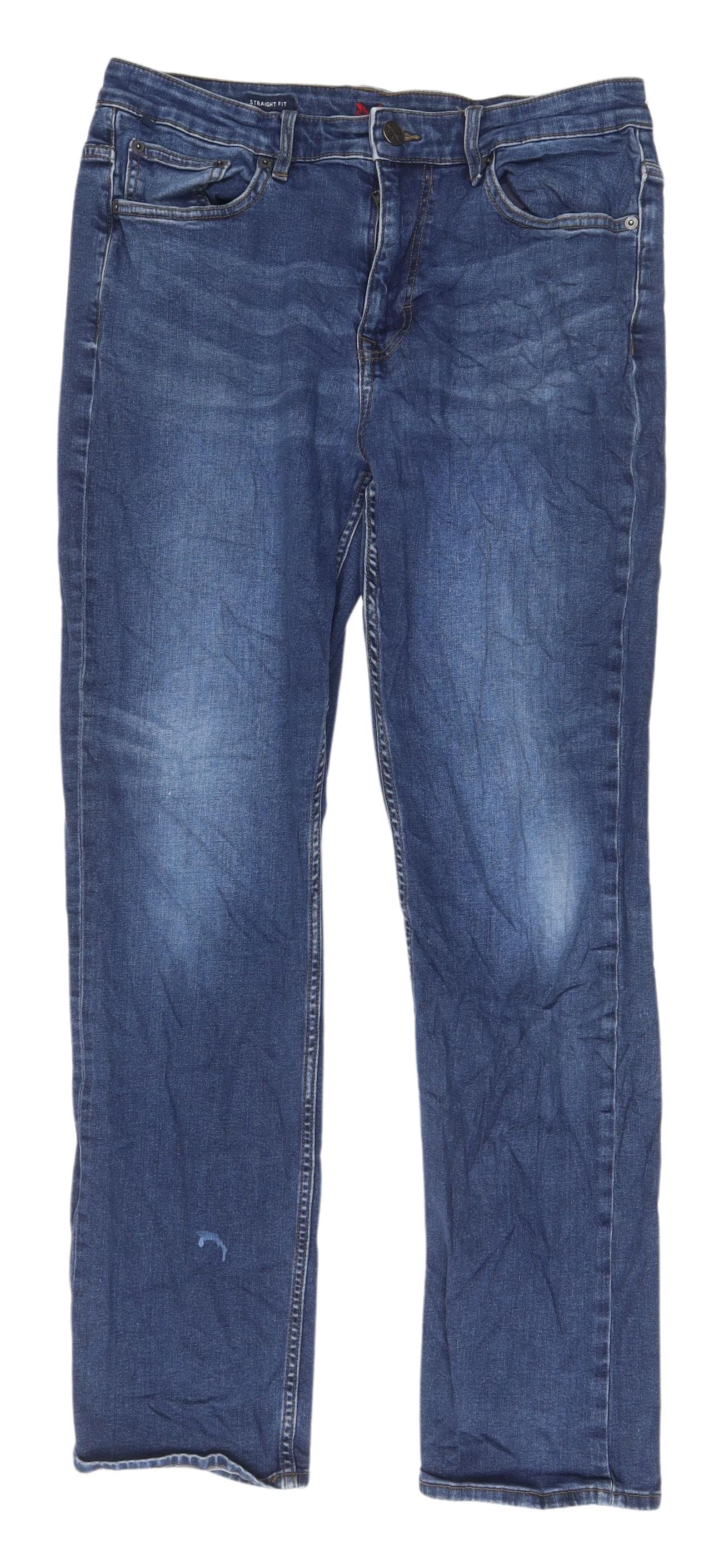 Crew Clothing Men's Blue Straight Denim Jeans Size 34