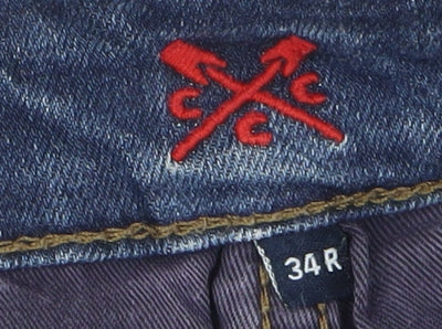 Crew Clothing Men's Blue Straight Denim Jeans Size 34