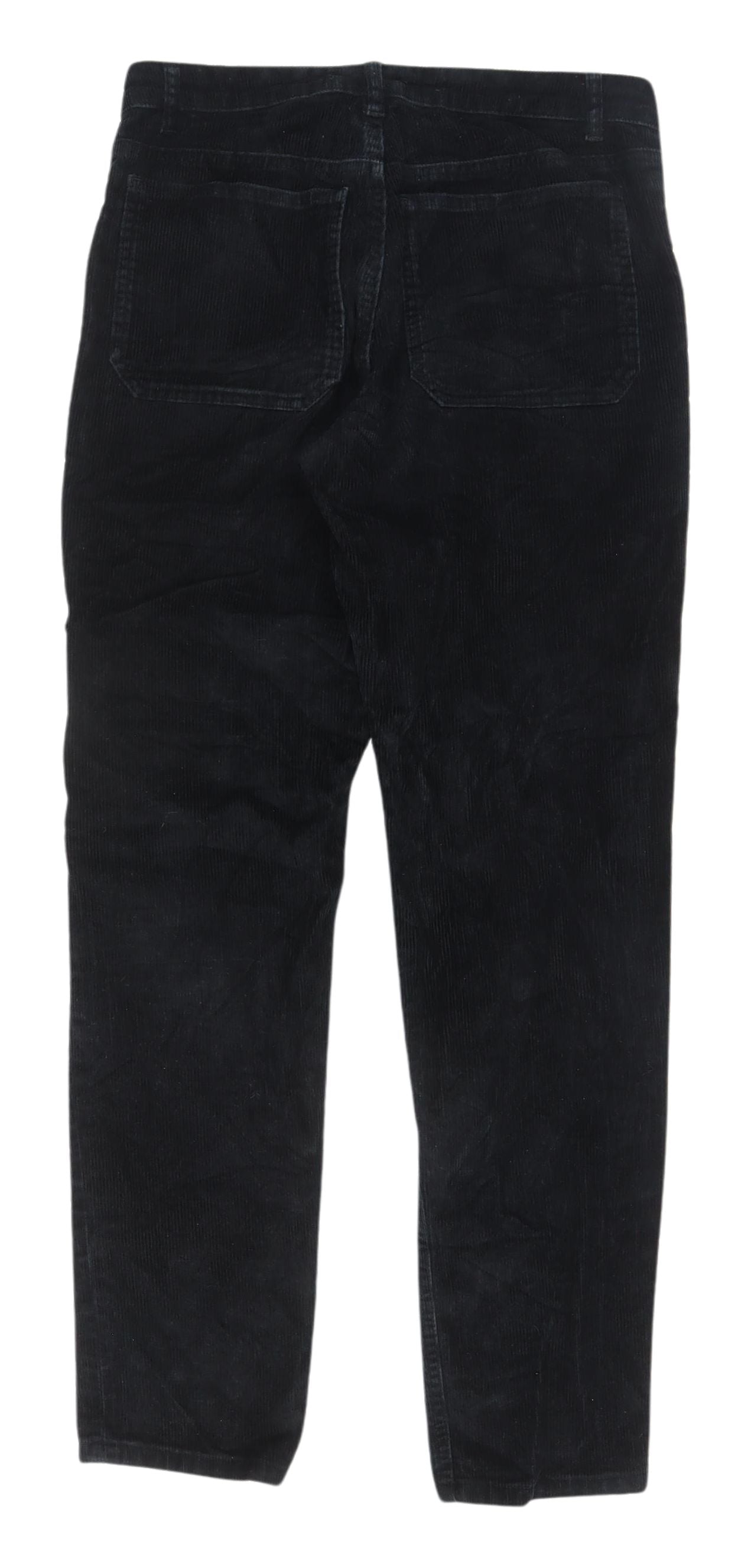 John Lewis Women's Black Corduroy Trousers Size 8