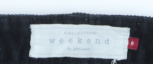 John Lewis Women's Black Corduroy Trousers Size 8