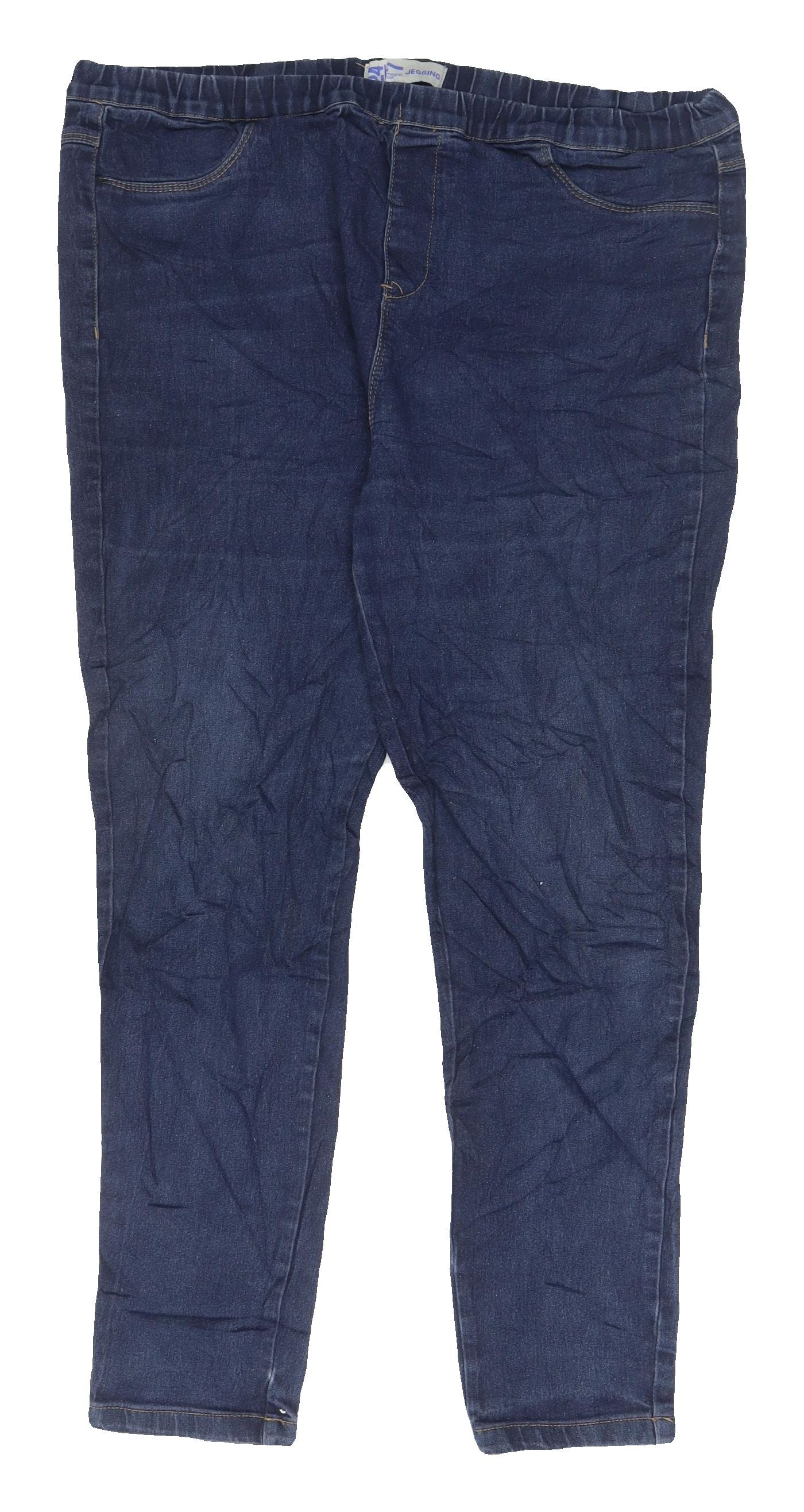 24/7 Women's Blue Jegging - Size 16, Elastic Waist