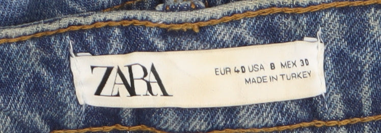 Zara Women's Blue Cropped Denim Jeans Size 12