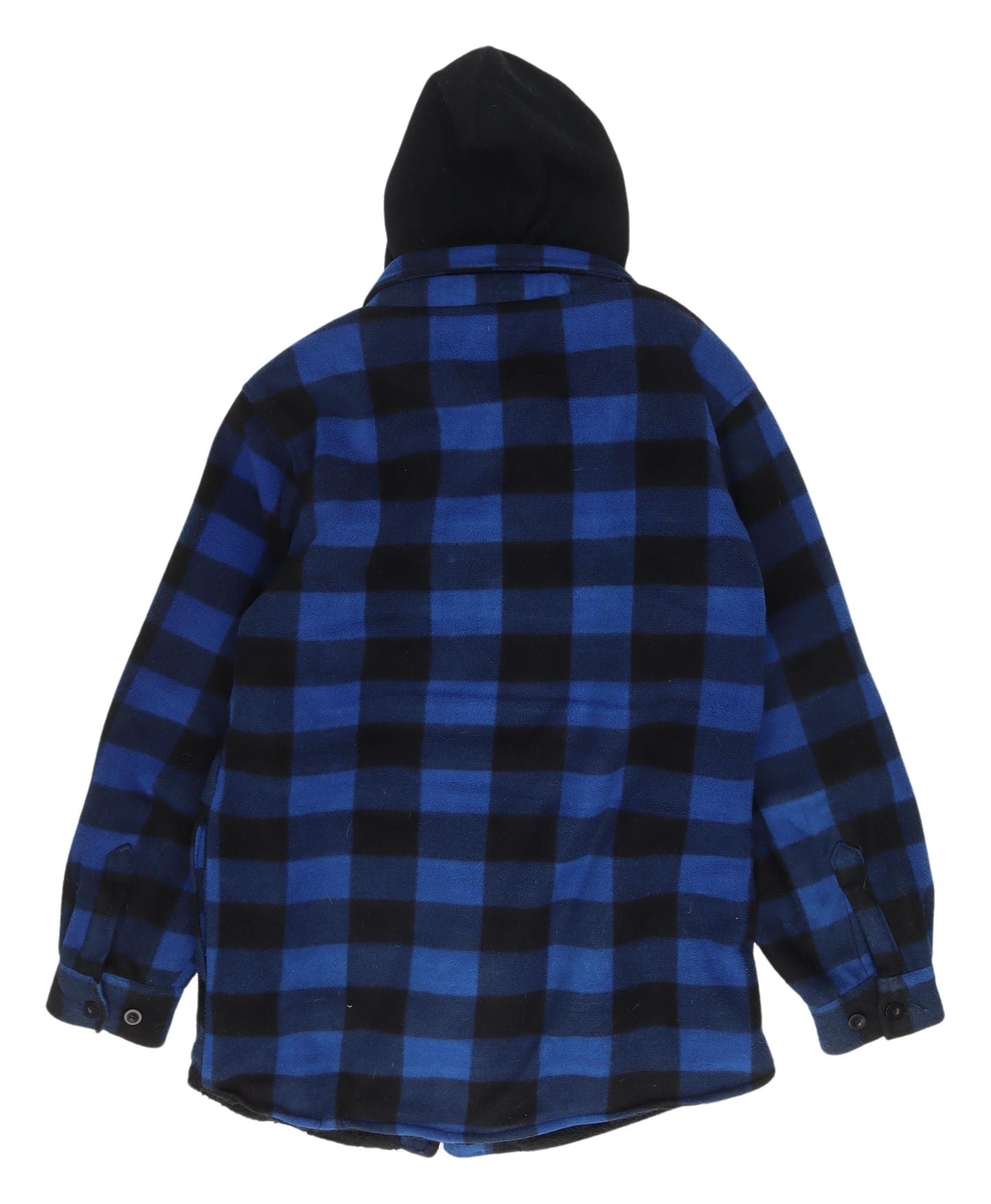 Sierra Men's Blue Check Hooded Jacket Flannel S