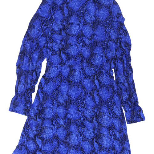 Marks & Spencer Women's Blue Animal Print Shirt Dress