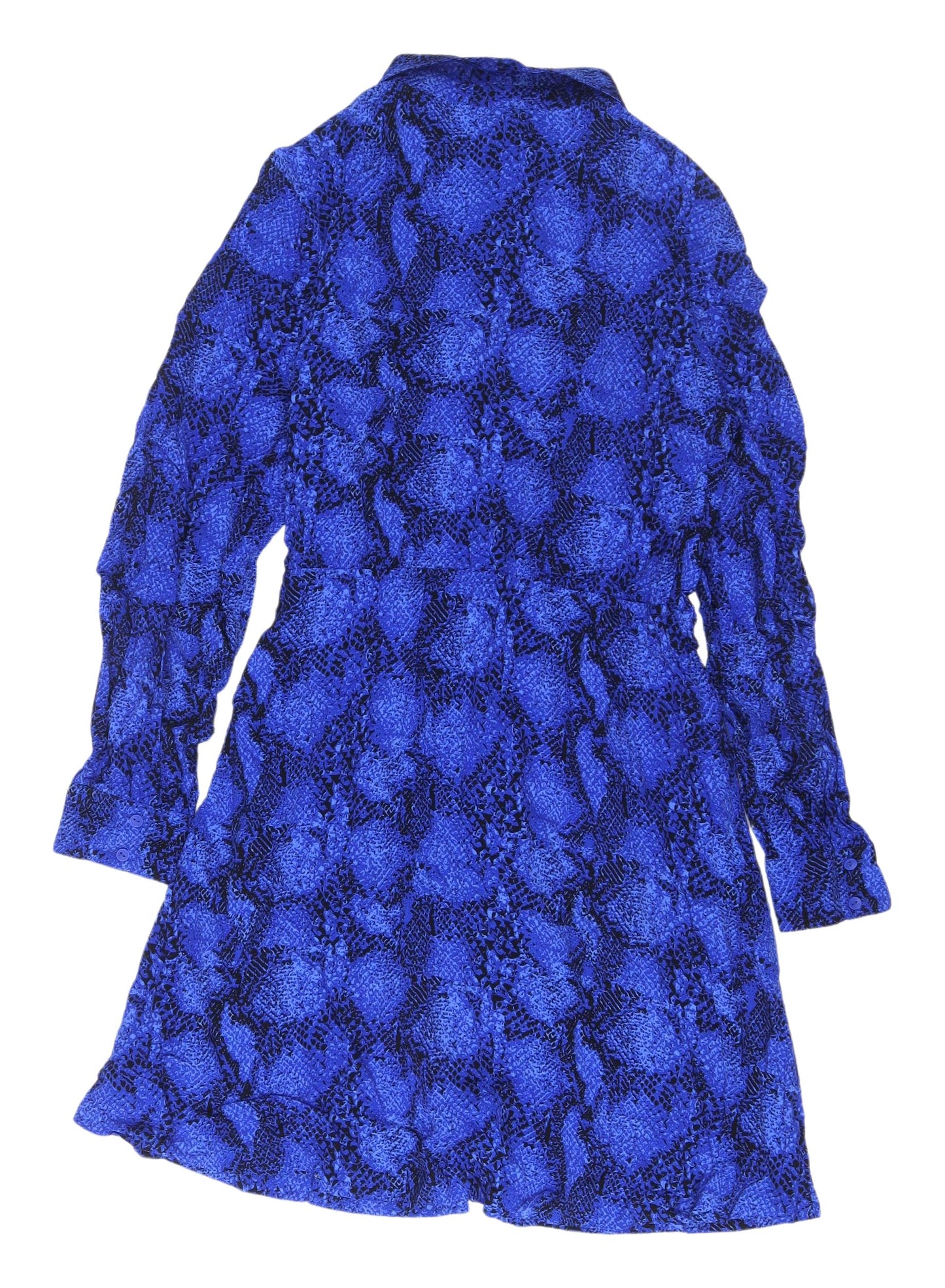 Marks & Spencer Women's Blue Animal Print Shirt Dress