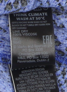 Marks & Spencer Women's Blue Animal Print Shirt Dress