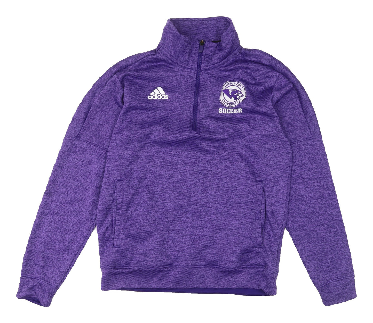 Adidas Men's Purple 1/4 Zip Logo University Sweatshirt