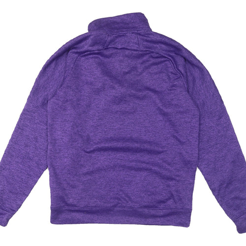 Adidas Men's Purple 1/4 Zip Logo University Sweatshirt