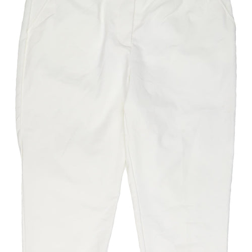 Marks and Spencer Women Ivory Trousers, Size 22