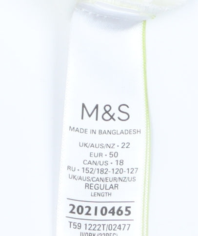 Marks and Spencer Women Ivory Trousers, Size 22