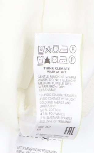 Marks and Spencer Women Ivory Trousers, Size 22