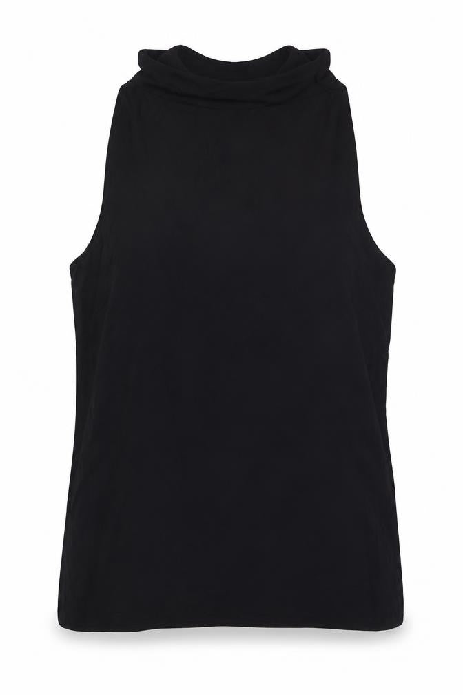 Front view of Marks & Spencer Women's Black Sleeveless Blouse