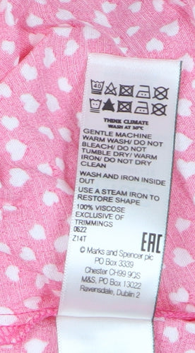 Marks and Spencer Women's Pink Polka Dot Midi Wrap Dress