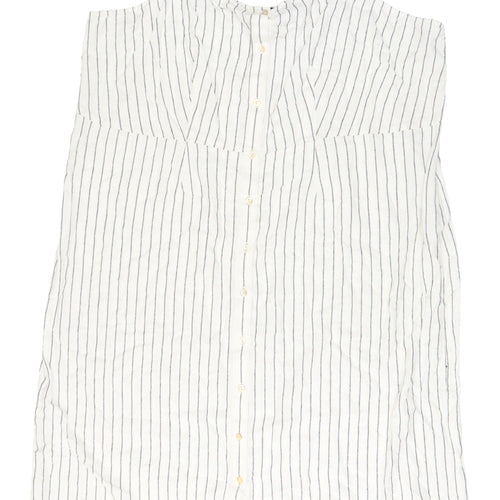 Marks and Spencer Women's Ivory Striped Shift Dress Size 24