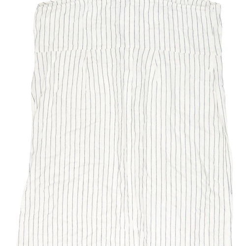 Marks and Spencer Women's Ivory Striped Shift Dress Size 24
