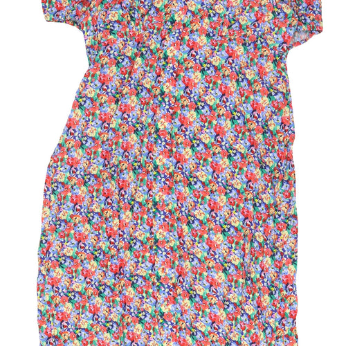 Marks and Spencer Women's Multicoloured Floral Shift Dress Size 16