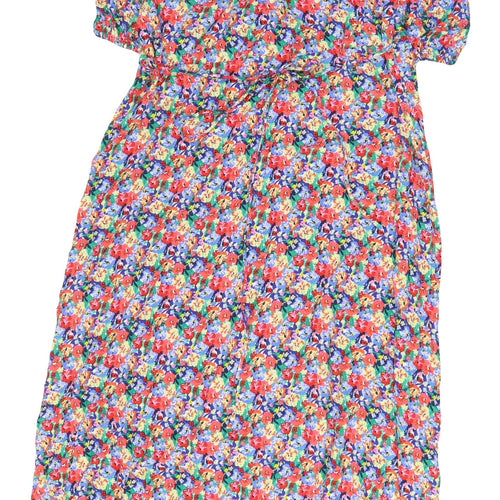 Marks and Spencer Women's Multicoloured Floral Shift Dress Size 16