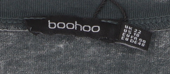 boohoo Women's Grey Butterfly T-Shirt Size 22