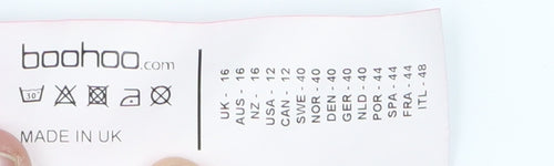 Boohoo Women's Red Peplum Dress, Size 16