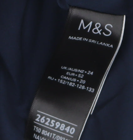 Marks and Spencer Women's Navy Geometric Pencil Skirt