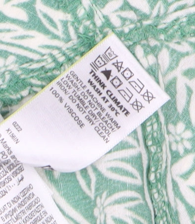 Marks and Spencer Green Paisley Wrap Dress, Size 24