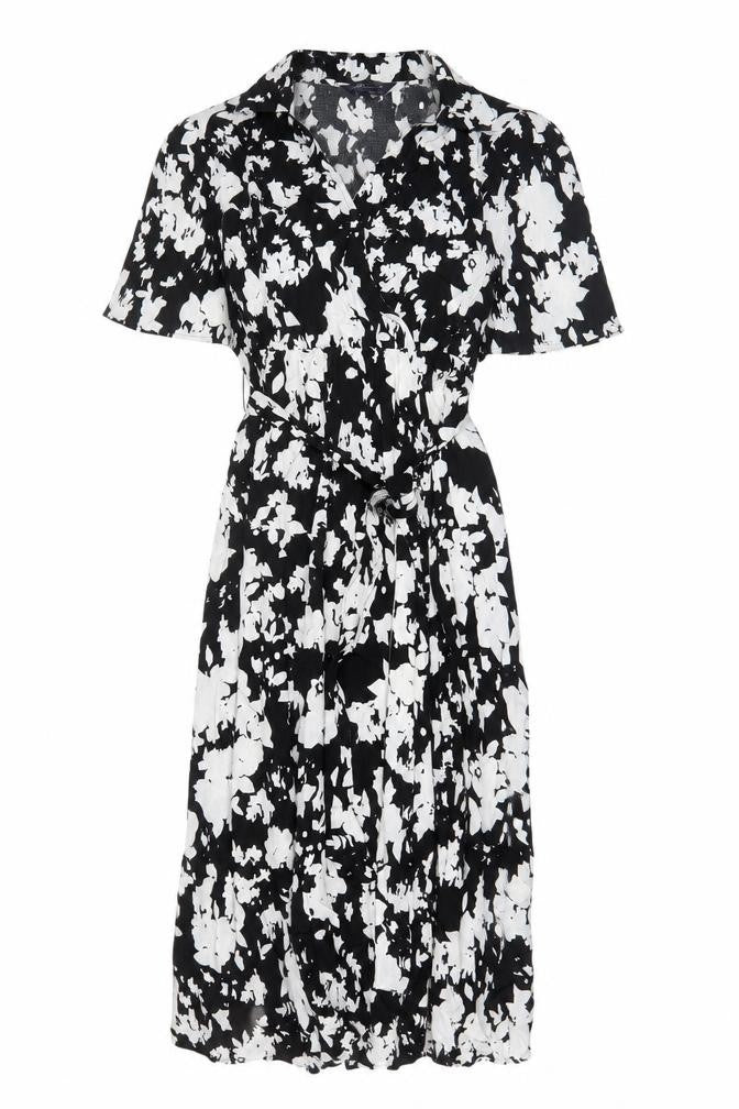 Marks and Spencer Women's Black Floral Shirt Dress