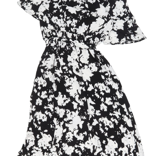 Marks and Spencer Women's Black Floral Shirt Dress