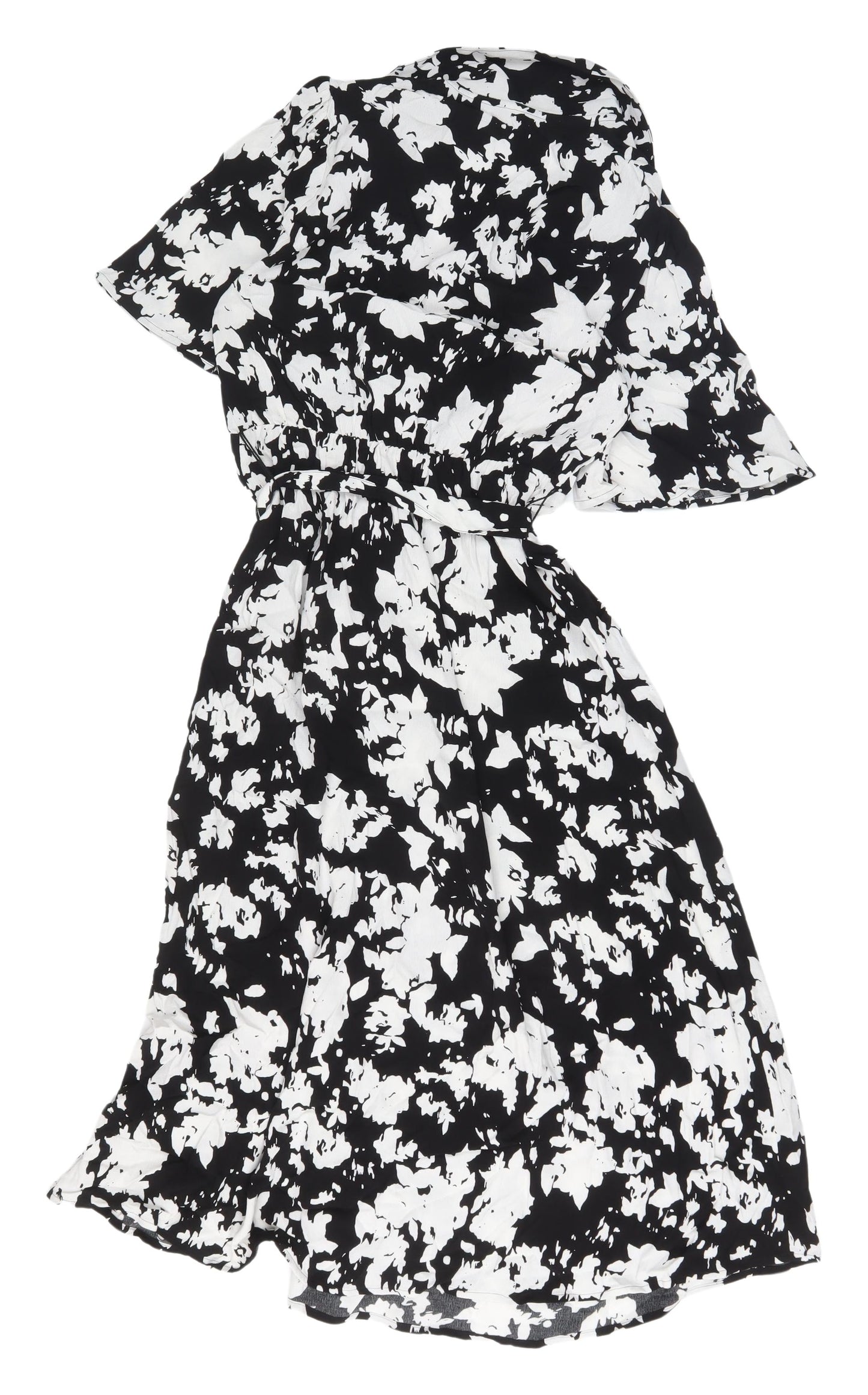 Marks and Spencer Women's Black Floral Shirt Dress