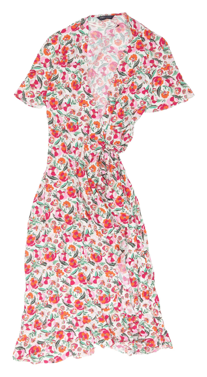 Marks and Spencer Women's Floral Wrap Dress Size 6