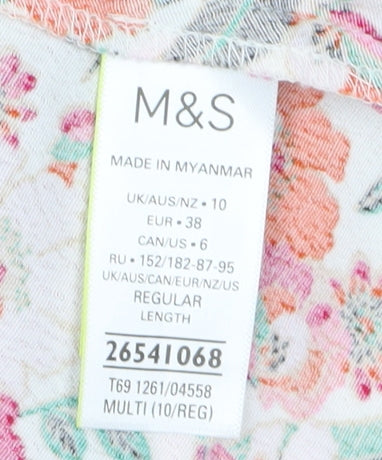 Marks and Spencer Women's Floral Wrap Dress Size 10