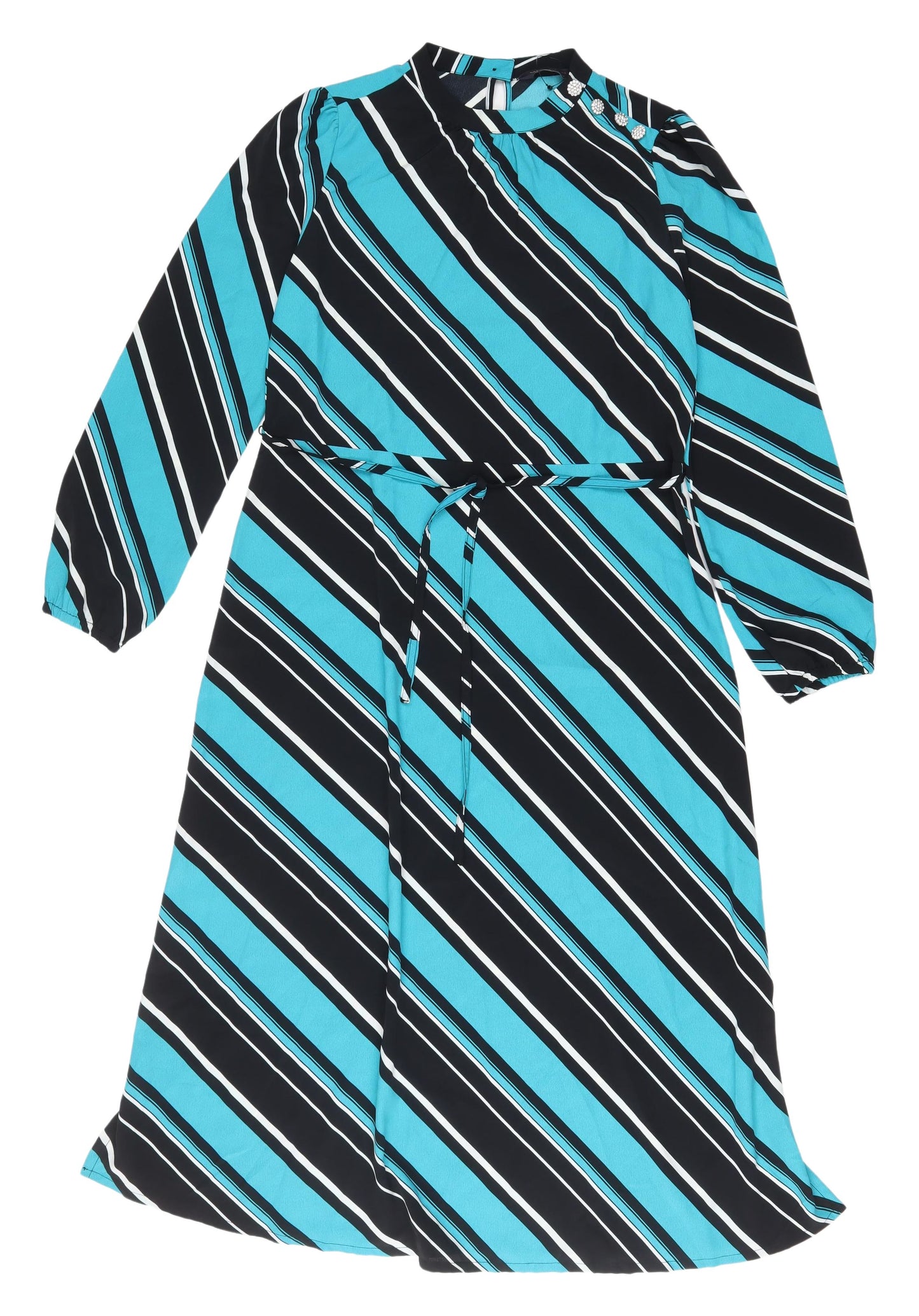 Marks and Spencer Women's Striped A-Line Dress, Size 8