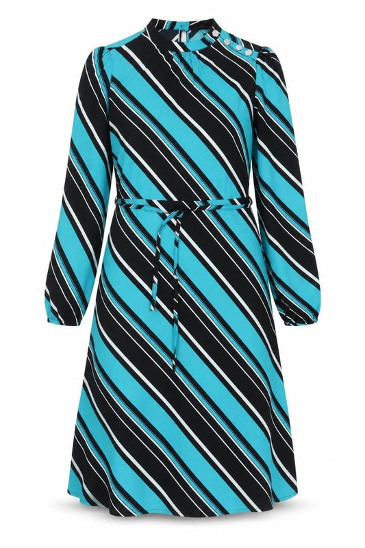 Front view of Marks & Spencer Women's Striped A-Line Dress, size 8