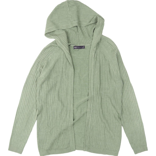 Marks and Spencer Women's Green Hooded Cardigan XS