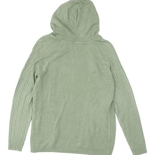 Marks and Spencer Women's Green Hooded Cardigan XS