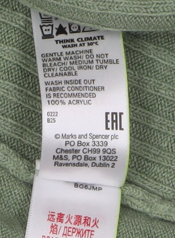 Marks and Spencer Women's Green Hooded Cardigan XS