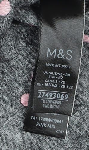 Marks and Spencer Women's Black Polka Dot Wrap Blouse