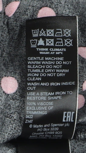 Marks and Spencer Women's Black Polka Dot Wrap Blouse
