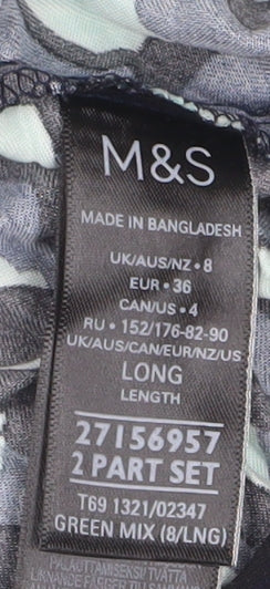Marks and Spencer Women's Green Long Shirt Dress Size 8