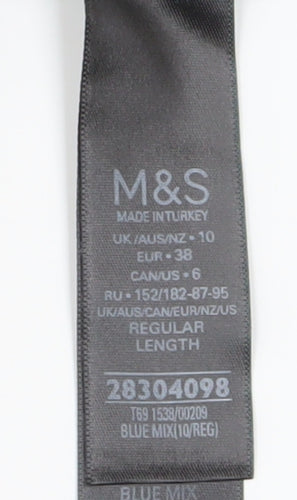 Marks and Spencer Women's Blue Wrap Midi Dress, Size 10