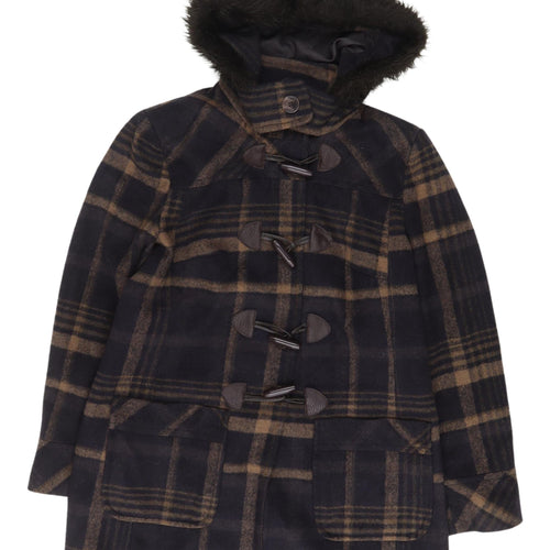 Marks and Spencer Women's Plaid Duffle Coat, Size 14