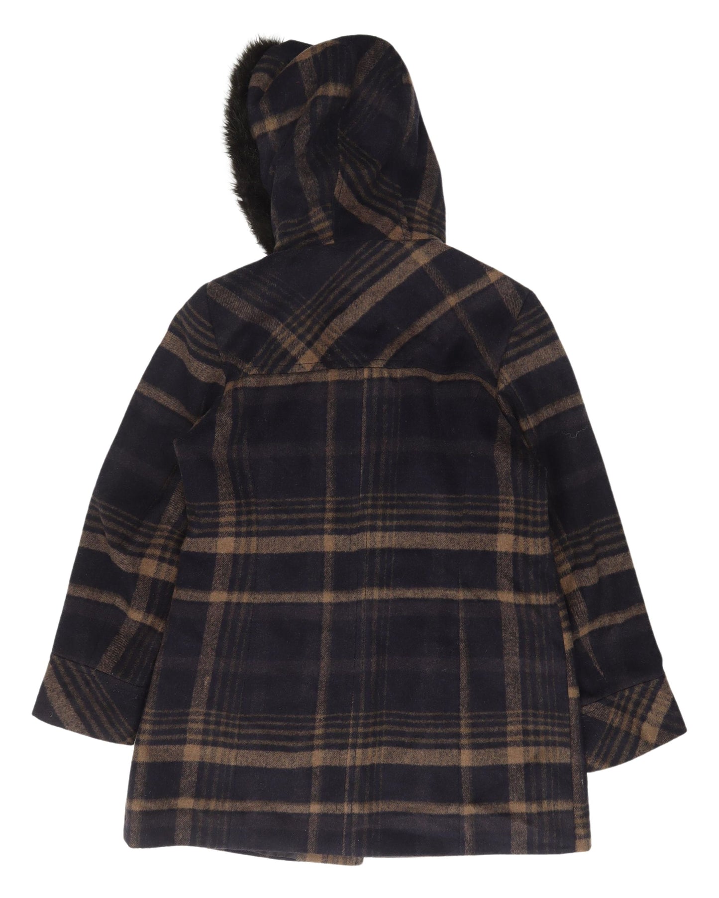 Marks and Spencer Women's Plaid Duffle Coat, Size 14