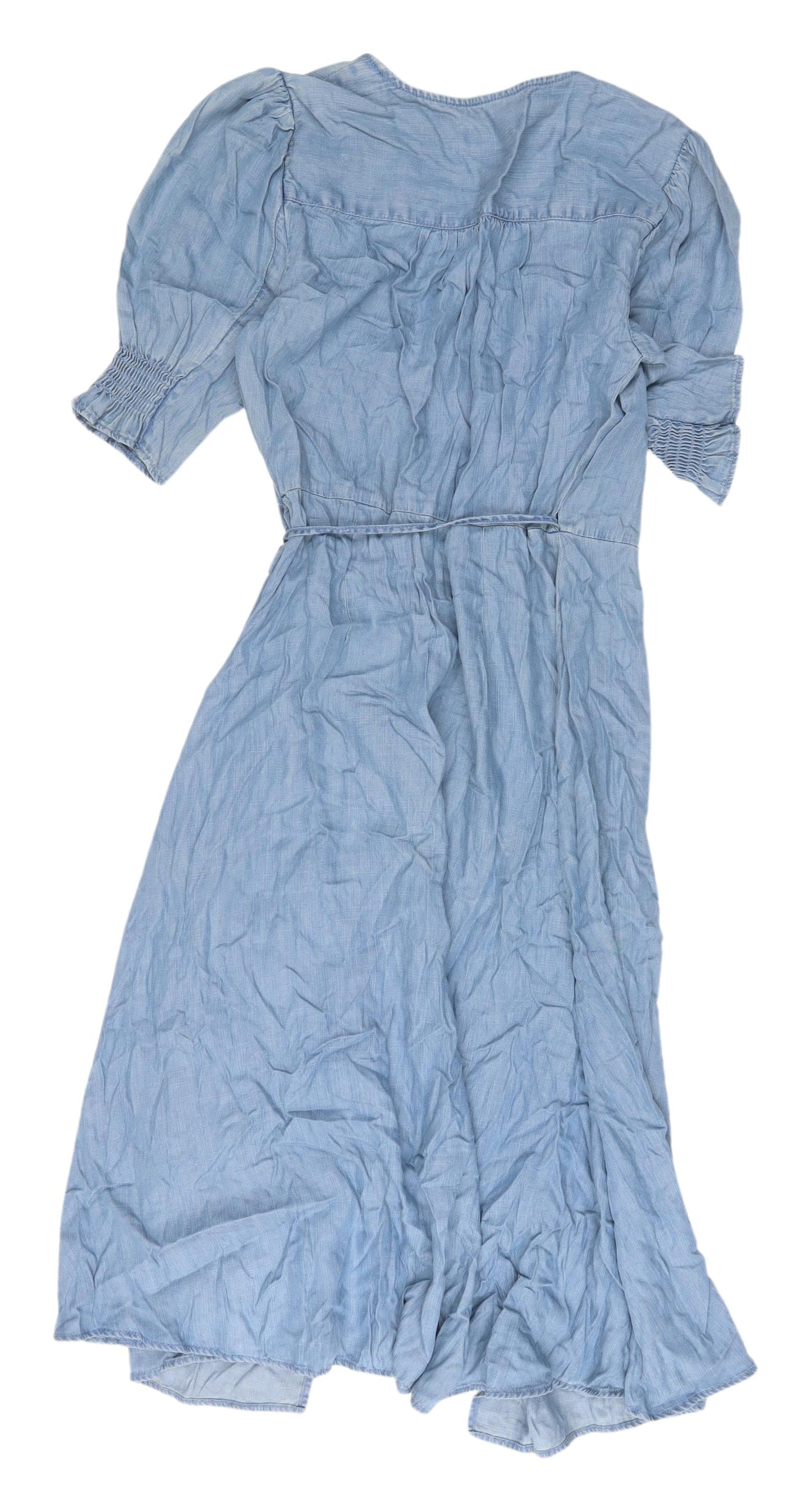 Marks and Spencer Women's Blue Wrap Dress Size 8