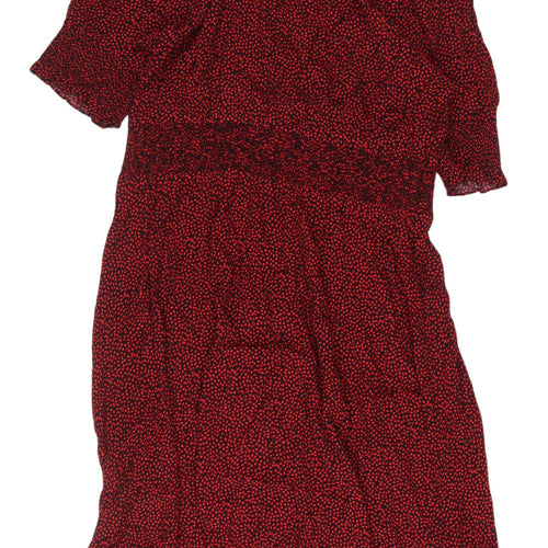 Marks and Spencer Red A-Line Midi Dress Size 22