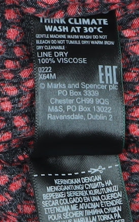 Marks and Spencer Red A-Line Midi Dress Size 22