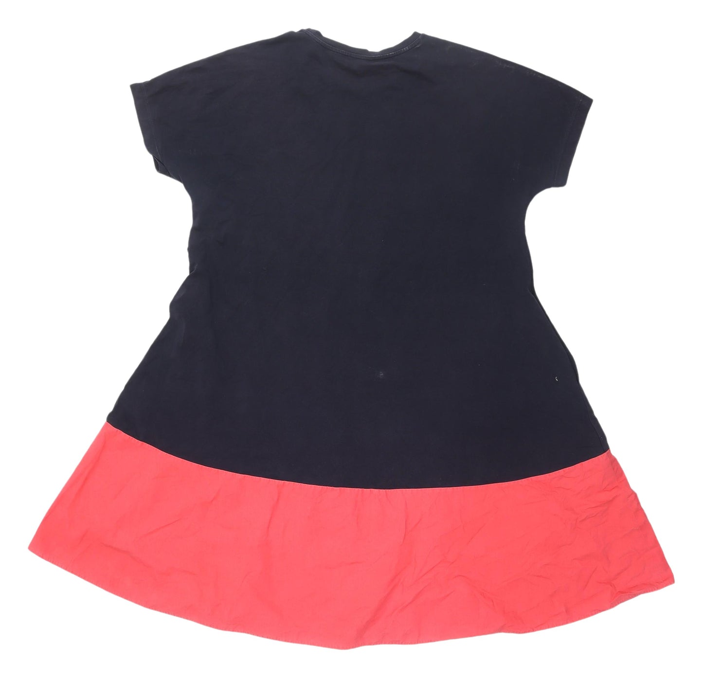 COS Women's Navy and Red Colourblock A-Line Dress, Size UK 8