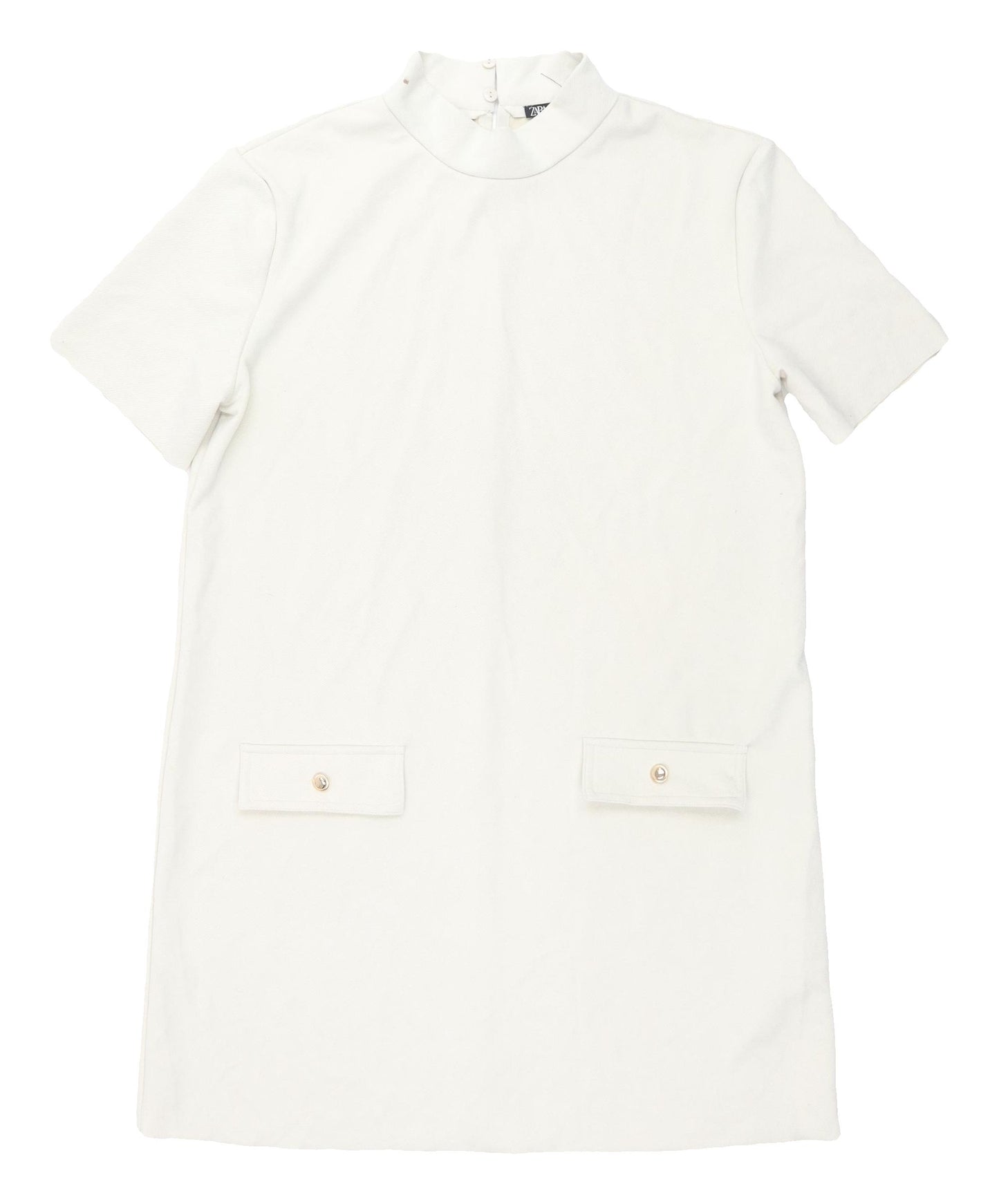 Zara Women's White Shift Dress Size 12